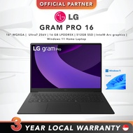 [FAST SHIP] LG Gram Pro 16 | 16" WQXGA | Ultra7 256V | 16 GB | 512GB SSD | Win 11 Home Laptop (16Z90