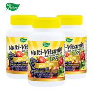 [แพ็ค 3 ขวด สุดคุ้ม] วิตามินรวม พลัส ซิงค์ มัลติวิตามิน วิตามินรวม เดอะ เนเจอร์ Multi Vitamin plus Zinc The Nature Multivitamin เดอะเนเจอร์