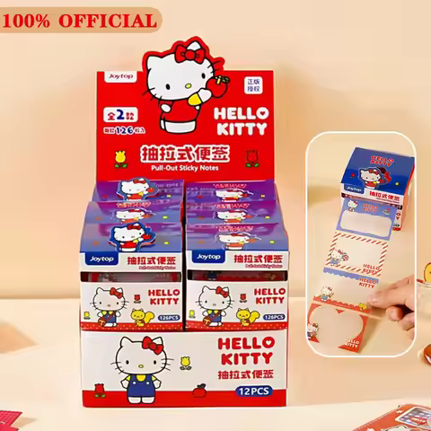 126Pc Hello Kitty Pull-Out Sticky Note Cartoon Sanrio Student Stationery Supplies Scrapbook Planner 
