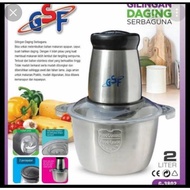 BLENDER DAGING STAINLESS / FOOD CHOPPER BLENDER MULTIFUNGSI / PENGGILING DAGING 2LITER GSF