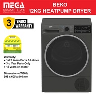 BEKO B5T66230WM 12KG HEAT PUMP DRYER (5 TICKS)