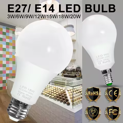 LED Bulb Lights 220v Spot Bulb E14 LED Lamp Indoor Light 3w 6w 9w 12w 15w 18w 20w LED E27 Candle Foc