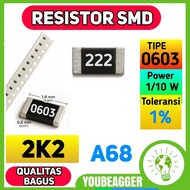 Resistor smd 2k2 222 type 0603