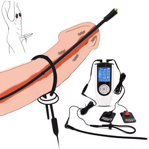 Electric shock Silicone Peni Ring Urethral Dilator Massage Pads Kits E stim For Men Prostate Massage