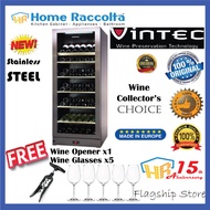 Vintec Wine Chiller V190SG2ES3 VINTEC Wine Cellar Wine Storage Cabinet V190SG2E S3 Glass Door (Max 155Bottles)