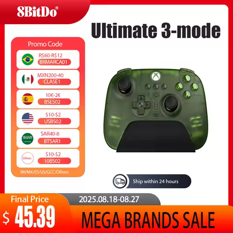 8BitDo Ultimate 3-mode Controller Gamepad with Hall Effect Joysticks for Xbox Series X S, Xbox One, 