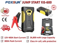 Foxsur จั๊มสตาร์ท Jump Start 12V 26800mAh / 39800mAh สำหรับ รถยนต์ รถมอเตอร์ไซด์ รถดีเซล รถเก๋ง รถปิคอัพ รถตู้ รุ่น FJS-600 / FJS-700 / FJS-800