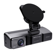 F5กล้องแดชแคมการขับขี่3เลนส์4K + 1080P + 1080P 3.2ส่วนรถยนต์ HD DVR เลนส์มุมกว้าง G-Sensor จอถอยหลัง