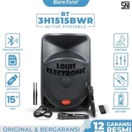 Speaker Portable Baretone 15 inch 15 BT-3H1515BWR 15BWR + 2 Mic