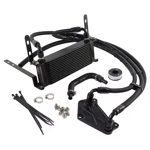 AN8 14 Rows Oil Cooler Kit Aluminum For Volkswagen Audi Golf MK5 MK6 VAG DQ200 DQ250 DSG 2.0 TSI Eng