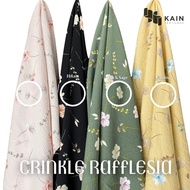 0.5 meters of Crinkle Kringkle Cringkel Youryu Fabric with Rafflesia Motif