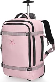 Rolling Backpack 42L Backpack with Wheels Airline Approved Carry on Luggage Laptop Travel Suitcase B