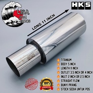STRAIGHT FLOWHKS Hi-POWER exhaust muffler 5 inch Japan Tip 3.5 inch 4 inch car [#READY STOCK]