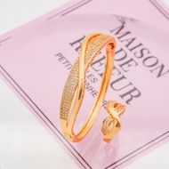 Hyl Jewelry 107S Set Perhiasan Titanium Wanita Lapis Emas Silver Anti Karat Asli Dewasa Murah Korea Gelang Dan Cincin Perak Antikarat Termurah Tidak Luntur Untuk