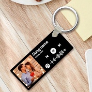 1pc Custom Music Song Keychain, Personalised Engraved Music Code Keychain, Personalised Music Code K