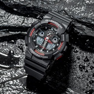 Casio G-shock Series Hard Meet สีแดงกันน้ํากีฬานาฬิกาสําหรับชาย Gas-100rb-1a เรซิ่น Bezel ทนทานดิจิต