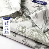 Byford Byford Hawaii Full Print Shirt Men Short Sleeve Summer Pure Cotton Seaside Beach Vacation Flo