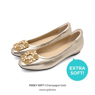 Sweet Palettes รองเท้าหนังแกะ Poesy Soft Champagne Gold