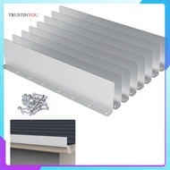 4pcs Roof Valley Gutter Splash Shield Aluminum Rainwater Valley Gutter Splash Guard Durable for Hous