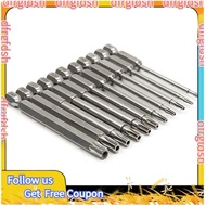 【D&F】11 Pcs Magnetic T6-T40 Torx Head Screwdriver Bit Set Star 6 Point Screwdriver Drill Bits Tools 