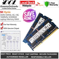SK Hynix 4GB 8GB DDR3 DDR3L PC3-12800 PC3L-12800 1600Mhz 1.5V 1.35V 204Pin SODIMM Laptop Memory RAM