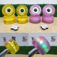 [0317] Skateboard Light Wheels 70x40 82A 85 Round Edge Large Plastic Shaft Safe Weight Luosenka
