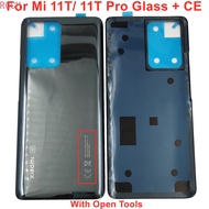 CE Glass For Xiaomi 11T/ 11T Pro Battery Cover Hard Back Lid Door Rear Housing Panel Case + Original