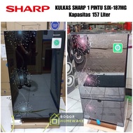 (KHUSUS BOGOR) KULKAS LEMARI ES SHARP 1 PINTU SJX 187 MG