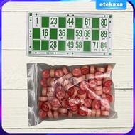 [Etekaxa] Bingo Board Game Bingo Set Interactive Game Portable Sturdy 48 Bingo Number
