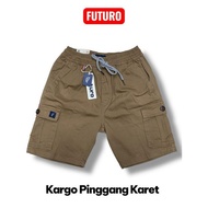 KATUN [CARGO FUTURO] Original Futuro Men's Cotton Cargo Shorts with Elastic Waistband