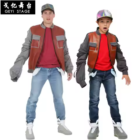 Halloween Stage Show Clothes American Science Fiction Movie Back to the Future McFly Cosplay Costume