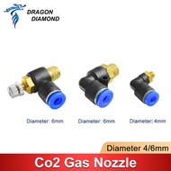 2pcs Co2 Laser Gas Nozzle Air Nozzle Diameter 4mm 6mm For Co2 Laser Head For Co2 Laser Engraving Cut