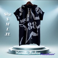 88 Star Pattern Men's Beanie Hoodie/Short Sleeve Top