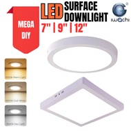 [SIRIM] IWACHI LED SURFACE Downlight 7'' 18W / 9'' 24W / 12'' 36W Ceiling Light Lampu Siling Downlig
