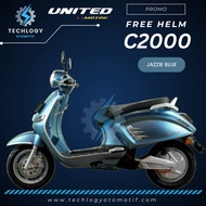 Motor Listrik United C2000 EV Motor C2000 Merek United Warna Jazzie Blue (Free Ongkir Jabodetabek)