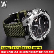 Suitable for Casio G-SHOCK Steel Heart Watch GST-B400 Modified Nylon Canvas Watch Strap Accessories