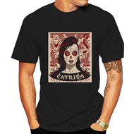 Catrina Woman & Owl Unisex T-Shirt Plus Size Clothing Tee Shirt