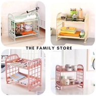 Mini Plastic Shelf Mini 2-Tier Shelf/ 2-Tier Mini Table Shelf/ Multipurpose Table Shelf/ RANDOM