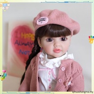Three-piece Clothes Children Doll Simulation Doll 55cm Rebirth Doll Cute Simulation Rebirth Barbie D