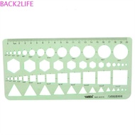 BACK2LIFE Template Ruler Plastic Stationery Measuring Tool Circles Stencil Green Curve Ruler