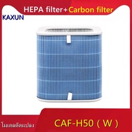 เครื่องฟอกอากาศToshiba CAF-H50 (W) ถ่านกัมมันต์แผ่นกรองคอมโพสิตHEPAเพื่อกำจัดฝุ่นPM2.5และกลิ่นฟอร์มาลดีไฮด์
