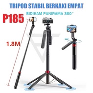 HP P185 TRIPOD QUADPOD TONGSIS BLUETOOTH SELFIE STICK REMOTE 360 1.8M STABILIZERhp