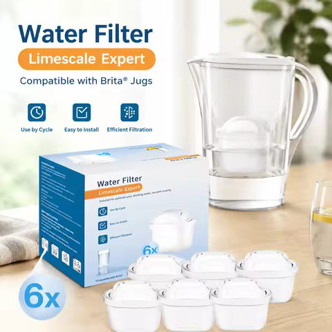 6pack Water Filter Cartridges Compatible with Brita Maxtra+ Plus Maxtra Pro All-in-1 Replacement Wat
