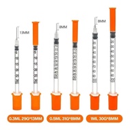 Disposable Insulin Syringe 1mL with Orange Plunger 31G 8MM