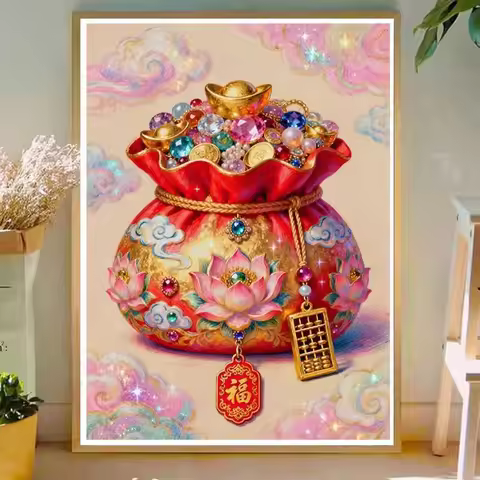 lucky bag 9CT 11CT Embroidery DIY Chinese Style Printed Kits Cross Stitch Thread Needlework Sets Hom