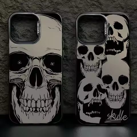 Four Spooky Skull Patterns Case for VIVO Y15S Y16 Y17S Y21 Y22S Y27 Y50 Y91 Y93 V23 V25 V27 V29 S1 P