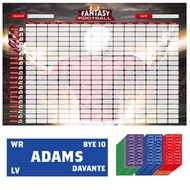 Sumapner Fantasy Football Draft Board 2024-2025 Kit, 600+ Player Labels, 6 FT x 4 FT Extra Large Boa