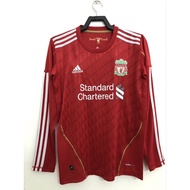 2010-2011 Liverpool Home Long Sleeve Retro Football     jersey