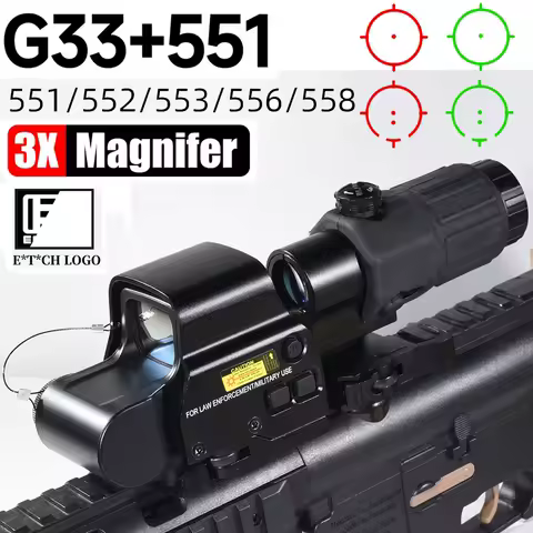 Eotech 558 551 G33 Red Dot Sight 3X Magnifier Holographic Flip Weapon Optics Reflex Sights Scope Col