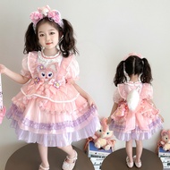Girls Lolita Princess Dress 2026 Summer Children Lingna Belle Birthday Dress Fluffy Dress 60317